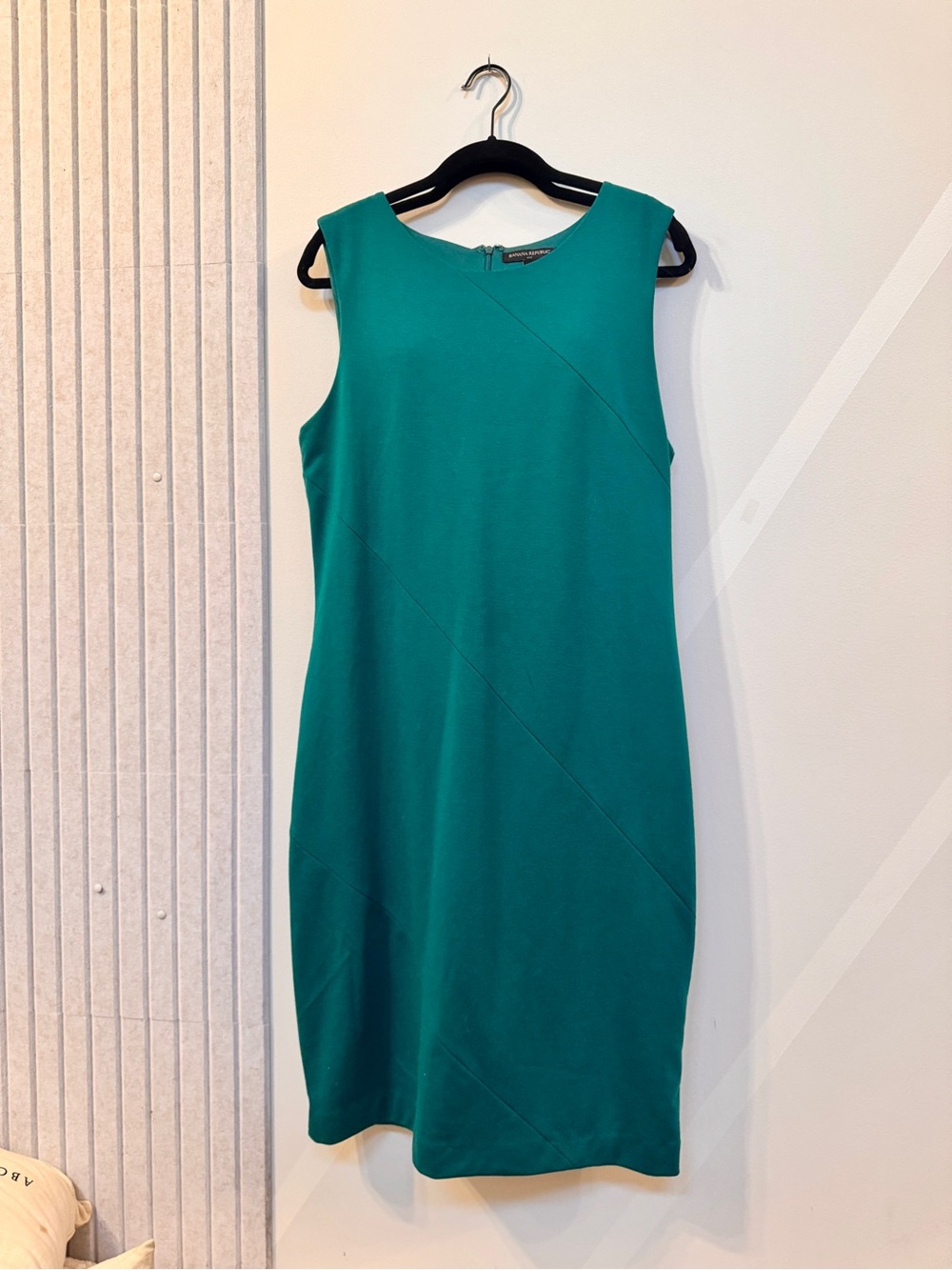 Banana Republic Teal Sleeveless Midi Shift Dress